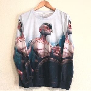 Retro Popeye Sailor Long-Sleeve Shirt